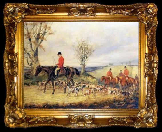 framed  unknow artist Classical hunting fox, Equestrian and Beautiful Horses, 09., ta009-2